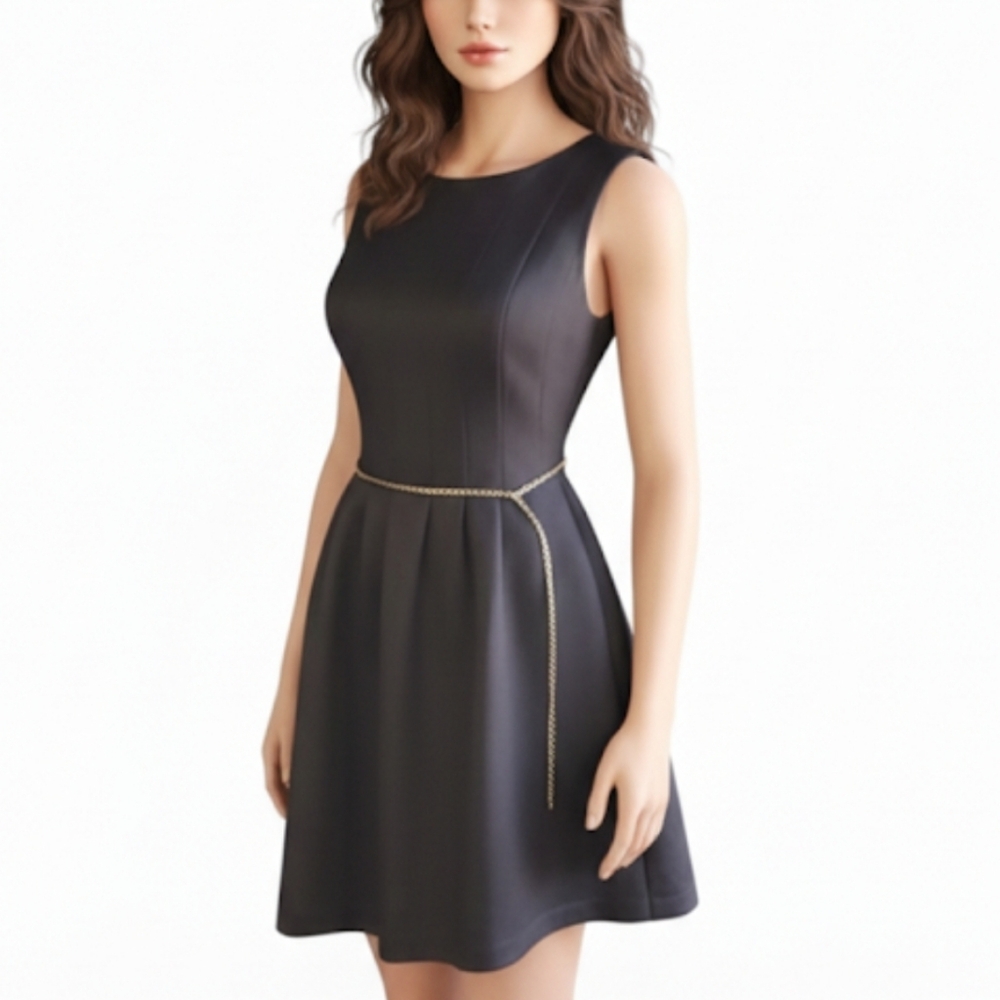 Vince camuto women's black Whimsigoth Fairy Grunch skater dress size 4